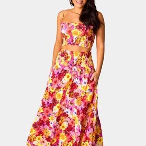 Floral Smocked Two Piece Buddy Love set